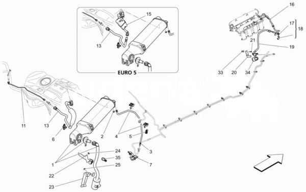PIPE BETWEEN UNION AND INTAKE MANIFOLD